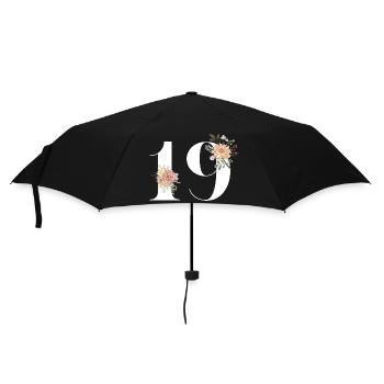19th Anniversary Flowers (Gift of 19 years) - Umbrella (small) - black - Front