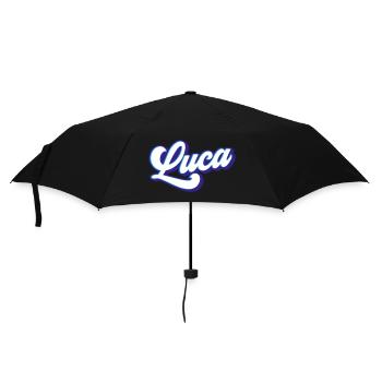 Luca | Farben änderbar - Regenschirm (klein) - Schwarz - Vorne