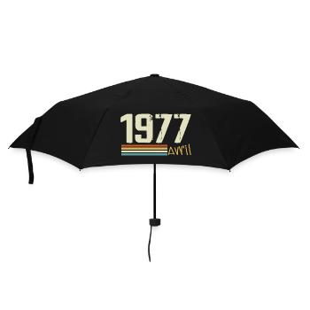 Né en avril 1977 - Parapluie standard - noir - Devant