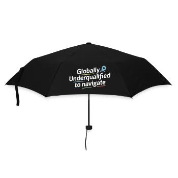 Globally Underqualified Navigation GIS Humor - Umbrella (small) - black - Front