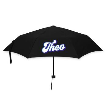 Theo | Farben änderbar - Regenschirm (klein) - Schwarz - Vorne