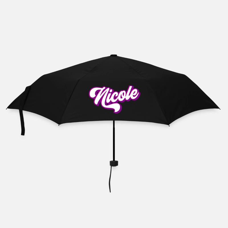 Nicole | Farben änderbar - Regenschirm (klein) - Schwarz