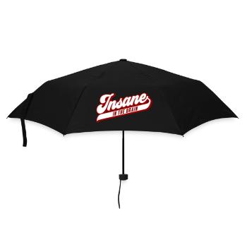 Insane | Farben änderbar | Zelebriere den Wahnsinn - Regenschirm (klein) - Schwarz - Vorne