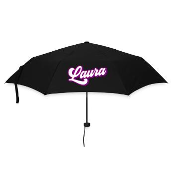 Laura | Farben änderbar - Regenschirm (klein) - Schwarz - Vorne