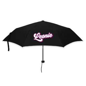 Leonie | Farben änderbar - Regenschirm (klein) - Schwarz - Vorne