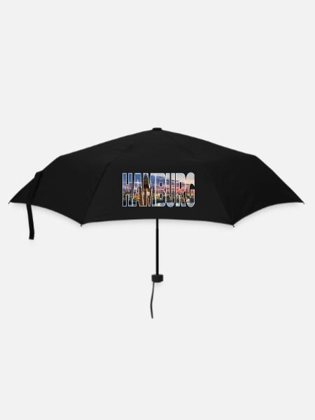 Hamburg - Regenschirm (klein) - Schwarz