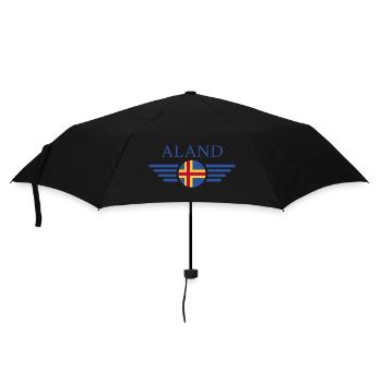 Ich liebe Åland, Eleganz Stil Design T-Shirt - Regenschirm (klein) - Schwarz - Vorne