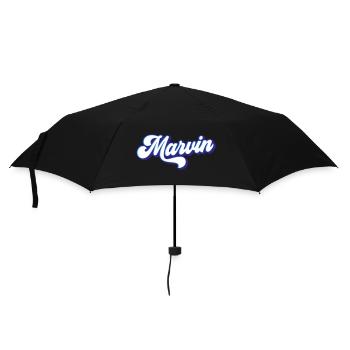 Marvin | Farben änderbar - Regenschirm (klein) - Schwarz - Vorne