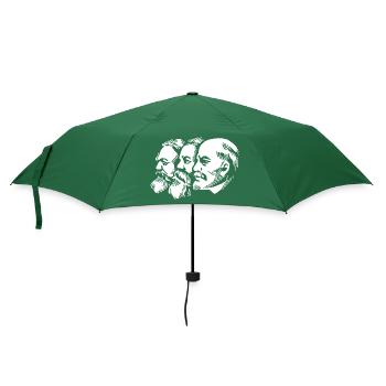 marx engels Lénine têtes statues communisme faucille - Parapluie standard - vert bouteille - Devant