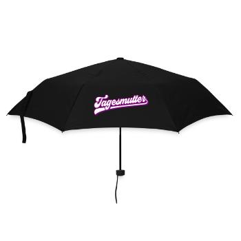 Tagesmutter | Farben änderbar - Regenschirm (klein) - Schwarz - Vorne