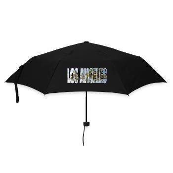 Los Angeles - Regenschirm (klein) - Schwarz - Vorne