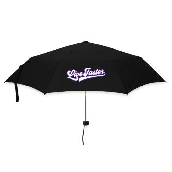 Live Faster | Colors changeable - Umbrella (small) - black - Front