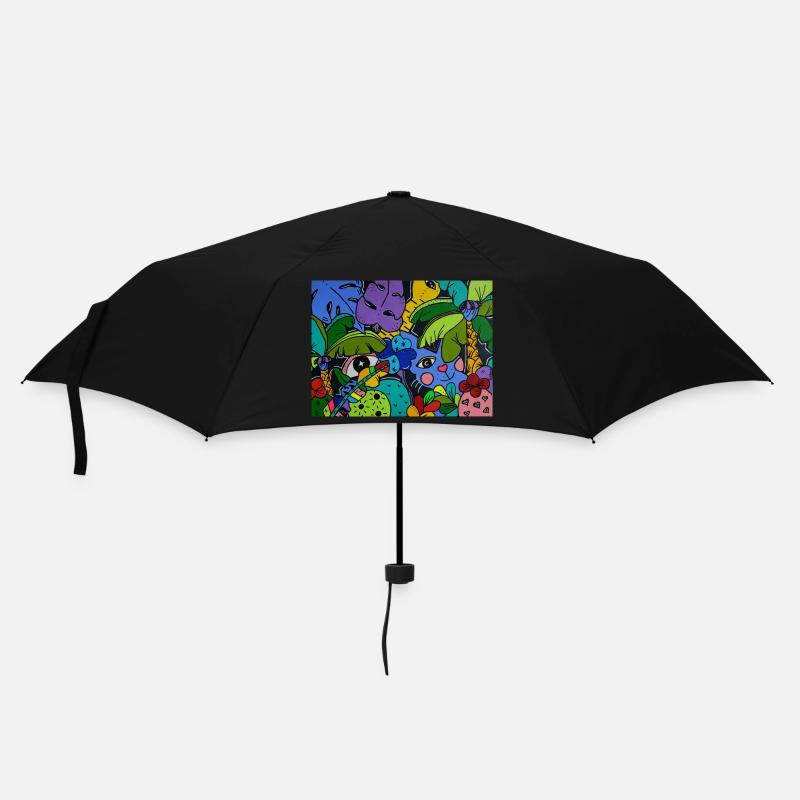 Monsieur Le Chat Mystique - Regenschirm (klein) - Schwarz