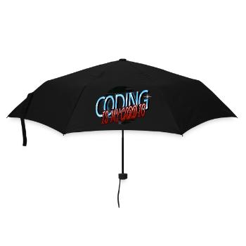 computer science geek computer father - Regenschirm (klein) - Schwarz - Vorne
