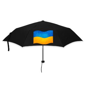 The flag of ukraine, ukrainian flag - Umbrella (small) - black - Front