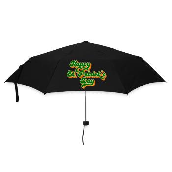 Alles Gute zum St. Patrick's Day - Regenschirm (klein) - Schwarz - Vorne