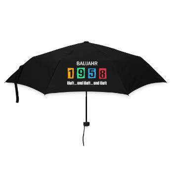 Baujahr 1958 - läuft und läuft und läuft - Regenschirm (klein) - Schwarz - Vorne