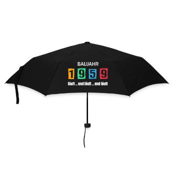 Baujahr 1959 - läuft und läuft und läuft - Regenschirm (klein) - Schwarz - Vorne