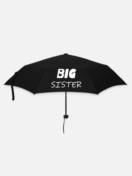große Schwester - Regenschirm (klein) - Schwarz