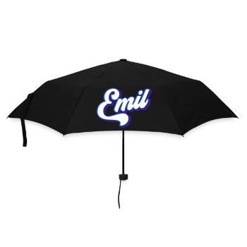 Emil | Farben änderbar - Regenschirm (klein) - Schwarz - Vorne