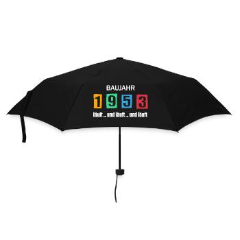 Baujahr 1953 - läuft und läuft und läuft - Regenschirm (klein) - Schwarz - Vorne