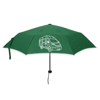 Van / Camper Van - Front - White - Umbrella (small) - bottlegreen - Front