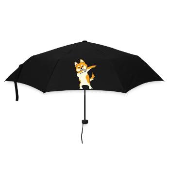 Shiba Inu Dog Dabbing Dance Gift - Umbrella (small) - black - Front