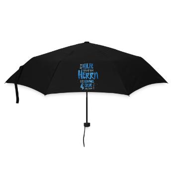 Meine Hilfe Kommt Vom Herrn - Regenschirm (klein) - Schwarz - Vorne
