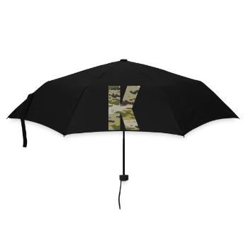 Camouflage letter K - Umbrella (small) - black - Front