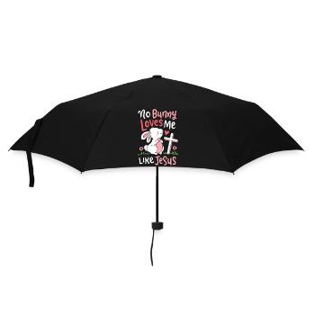 No Loves Me Like Jesus Quotes Cute Easter Sunday - Umbrella (small) - black - Front