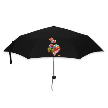 Love - Regenschirm (klein) - Schwarz - Vorne