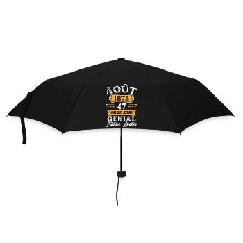 Cadeau D'anniversaire 47 Ans Août 1975 Rétro - Parapluie standard - noir - Devant
