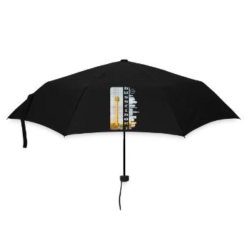 Dusseldorf Germany City Skyline Home Love - Umbrella (small) - black - Front