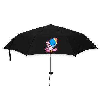 Finger Papagei - Regenschirm (klein) - Schwarz - Vorne