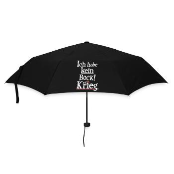 habe kein Bock auf Krieg - Regenschirm (klein) - Schwarz - Vorne