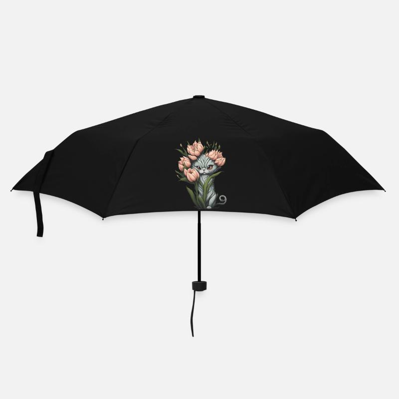 Alien Cat Flower - Umbrella (small) - black