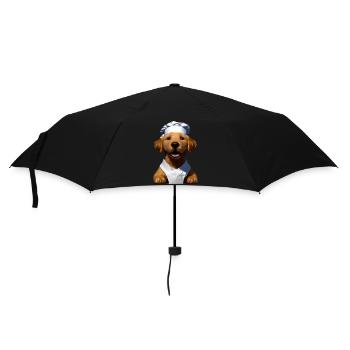 Golden Retriever Restaurateur Chien Chiot Chiens de cuisine - Parapluie standard - noir - Devant