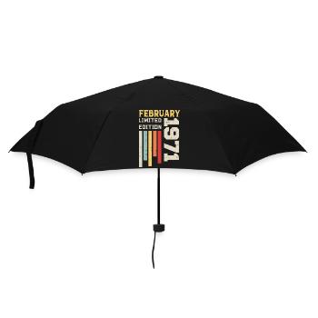 February 1971 - February 1971 Anniversary Gift - Umbrella (small) - black - Front