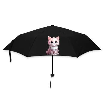 White kitten with blue eyes - Umbrella (small) - black - Front