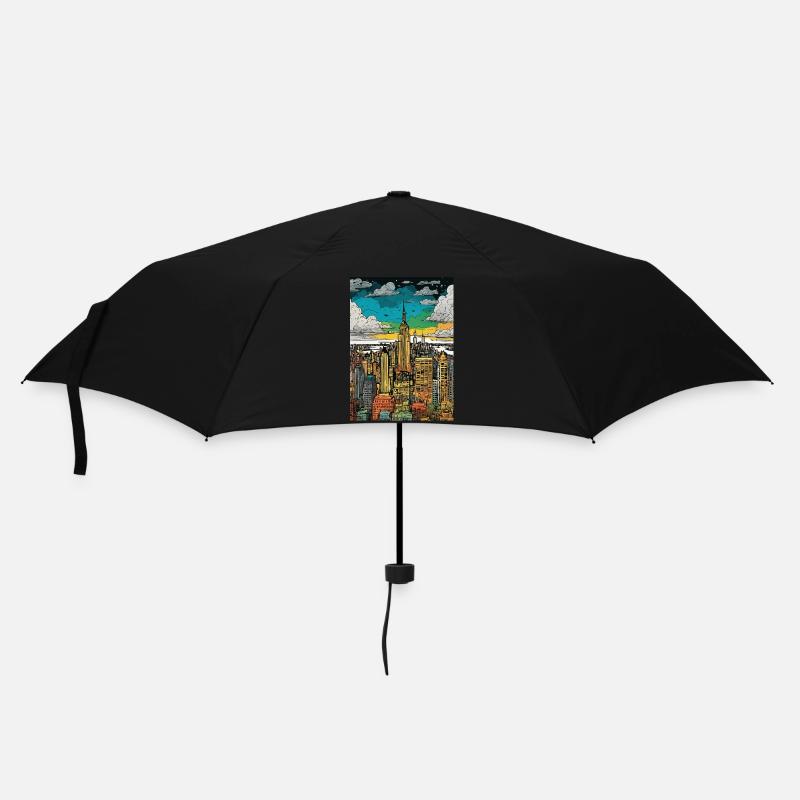 New York - Regenschirm (klein) - Schwarz