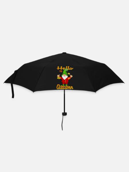 Wichtel Herbst - Regenschirm (klein) - Schwarz