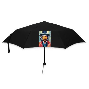 Resting Gentleman (Artwork Collection) - Umbrella (small) - black - Front