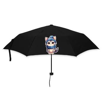 Snow kittens - Umbrella (small) - black - Front
