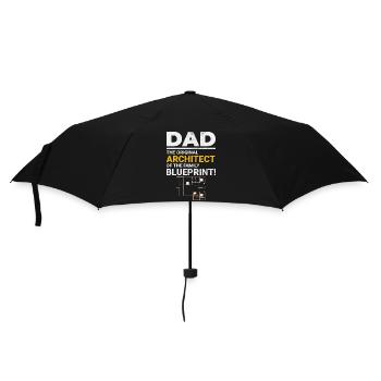 Plan de papa de l’architecte Rire Fête des pères - Parapluie standard - noir - Devant