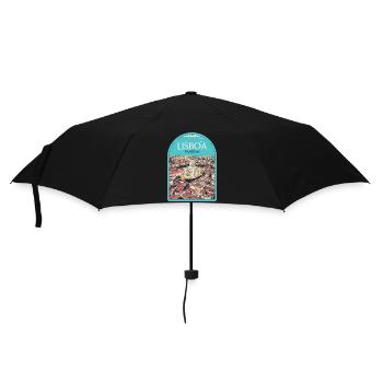 Pantheon District of Lisbon, Portugal - Umbrella (small) - black - Front