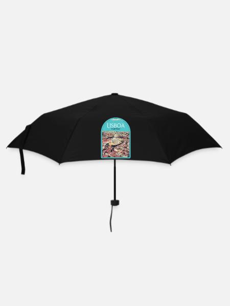 Quartier du Panthéon de Lisbonne, Portugal - Parapluie standard - noir