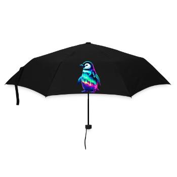 Manchot aurore boréale - Parapluie standard - noir - Devant