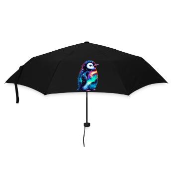 Aurora Borealis Penguin - Umbrella (small) - black - Front
