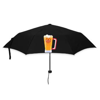 Bouteille de bière Mug Booze Enterrement de vie de garçon 4 - Parapluie standard - noir - Devant