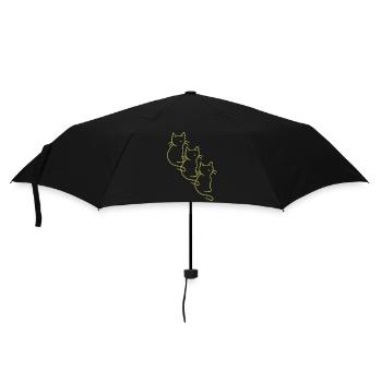 Chats, Chatons, Chats, Parents de chats, Chat domestique, Années 80 - Parapluie standard - noir - Devant